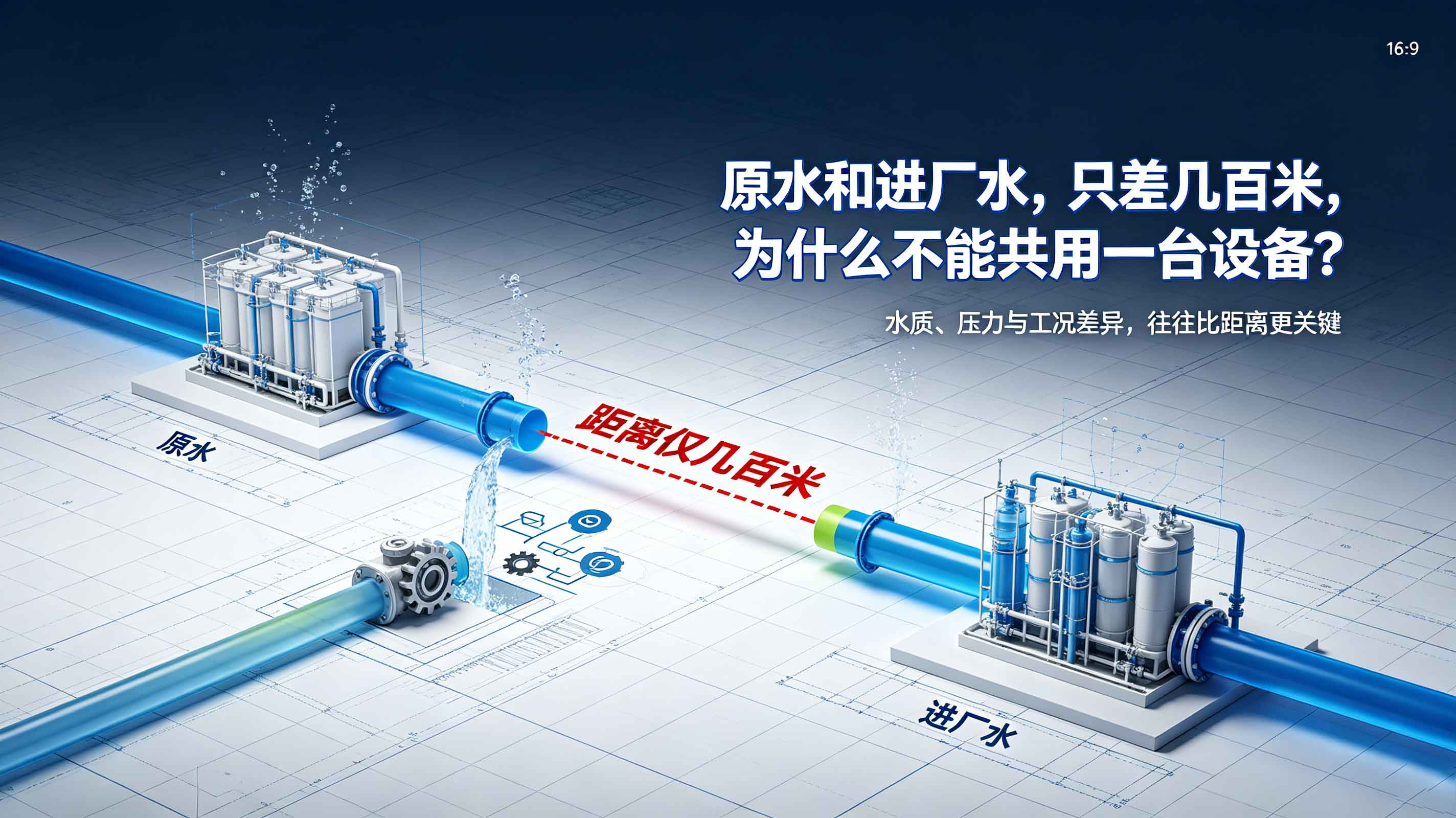 原水和进厂水，只差几百米，为什么不能共用一台设备？