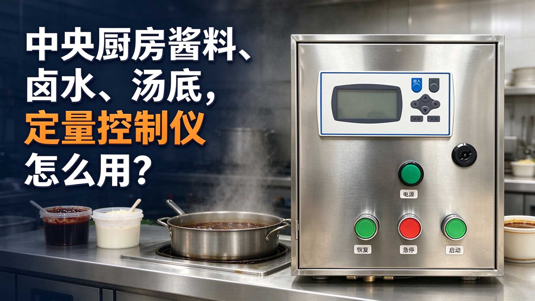中央厨房的酱料、卤水、汤底，定量控制仪怎么用？